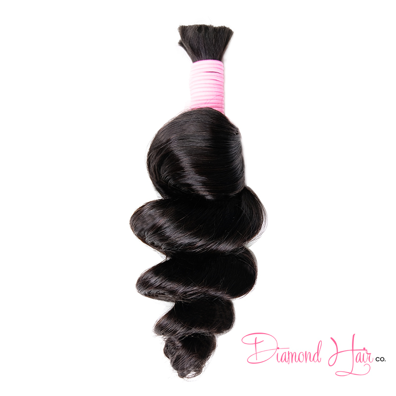 10A Color #1B Loose Wave Bulk Hair Raw Vietnamese Hair Cabelo Humano Brasileiro Ondulado 45-75cm（100g/pc）