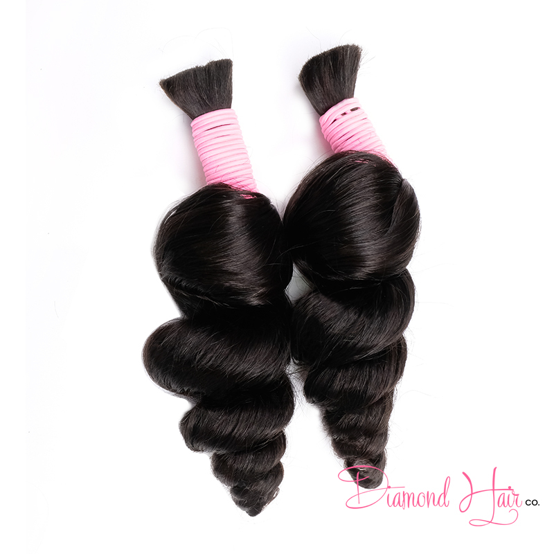 10A Color #1B Loose Wave Bulk Hair Raw Vietnamese Hair Cabelo Humano Brasileiro Ondulado 45-75cm（100g/pc）