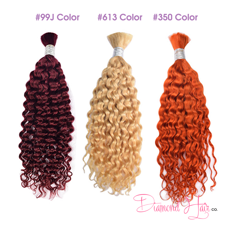 Bulk Hair Deep Curly  #4 #27 #613 Color（100g/pc）