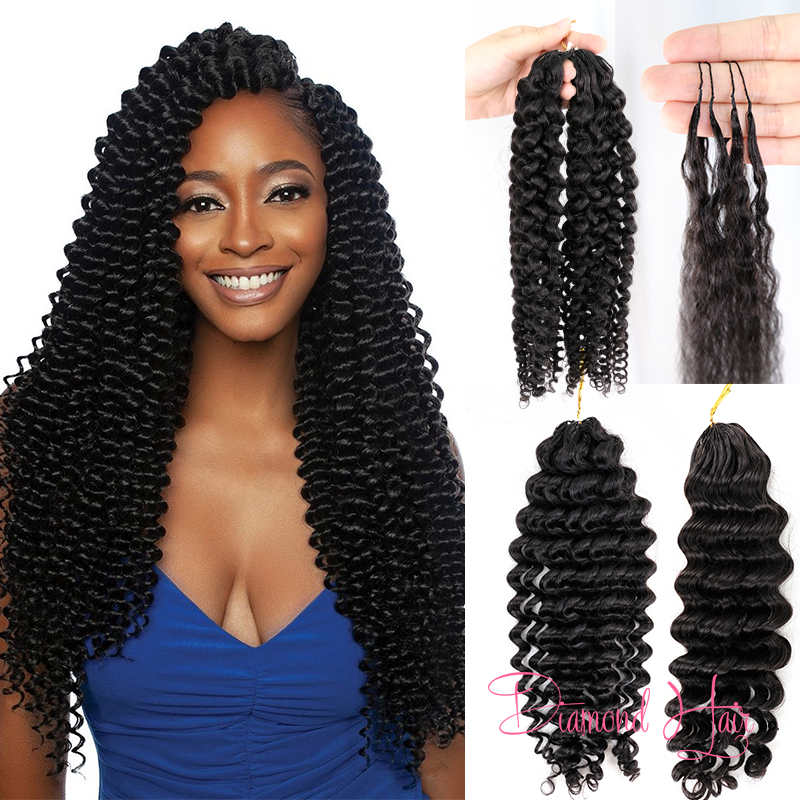 Crochet Hair 100% Raw Human Hair Mink Brazilian Diamond Virgin Hair（80 Strings/PC）