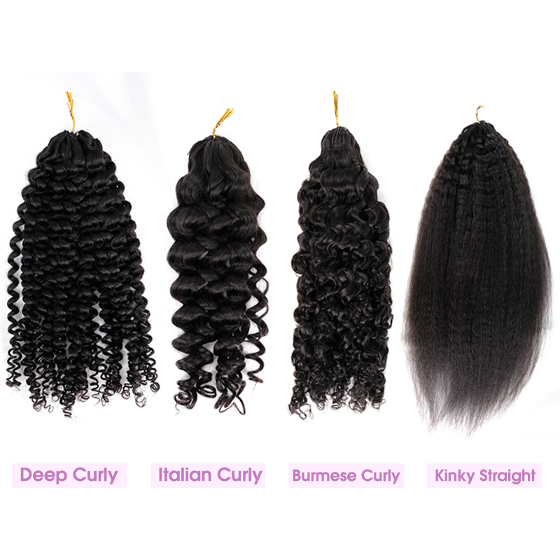 Crochet Hair 100% Raw Human Hair Mink Brazilian Diamond Virgin Hair（80 Strings/PC）