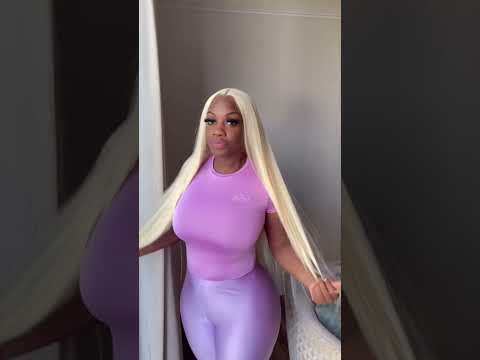 Blonde Silky Straight Lace Wig #613 4x4 5x5 Closure Wig 13x4 13x6 Full Frontal Wig 200% Density 100% Human Raw Hair