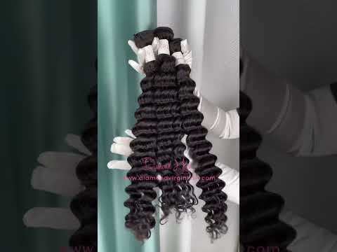 Deep Wave 3 Bundle Deals Mink Brazilian Diamond Human Raw Hair Weft
