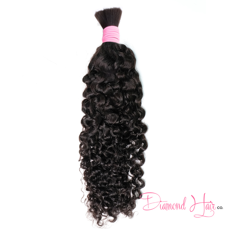 Burmese Curly Braiding Hair 1B Human Hair 100% Raw Hair (100g/pc)