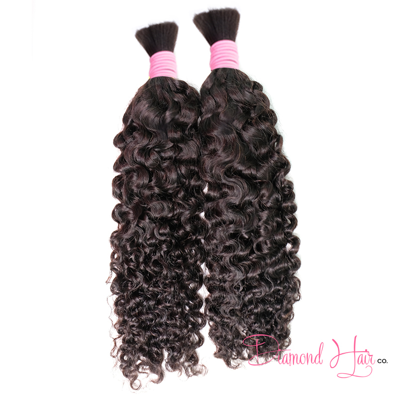 Burmese Curly Braiding Hair 1B Human Hair 100% Raw Hair (100g/pc)