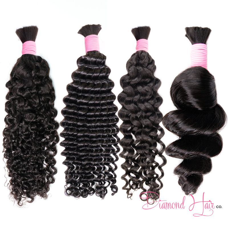 Burmese Curly Braiding Hair 1B Human Hair 100% Raw Hair (100g/pc)