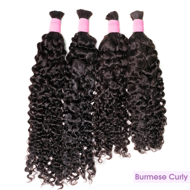 Braiding Hair 1B Human Hair 100% Raw Hair (100g/pc)