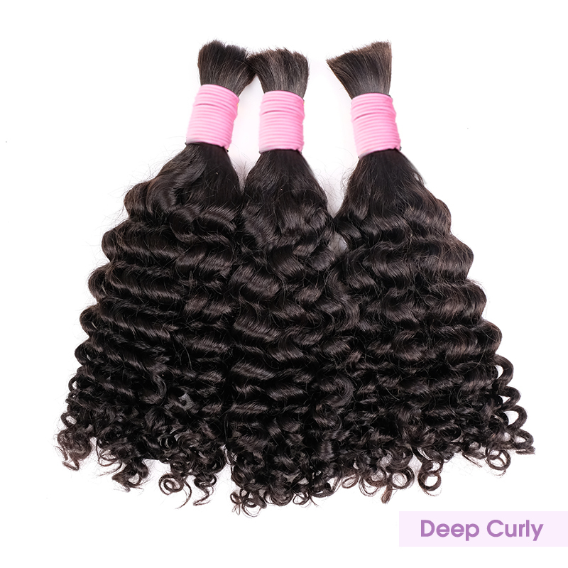 Braiding Hair 1B Human Hair 100% Raw Hair (100g/pc)