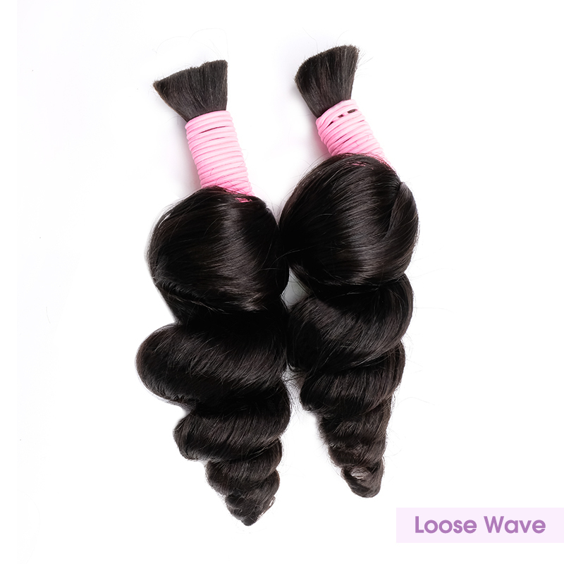 Braiding Hair 1B Human Hair 100% Raw Hair (100g/pc)