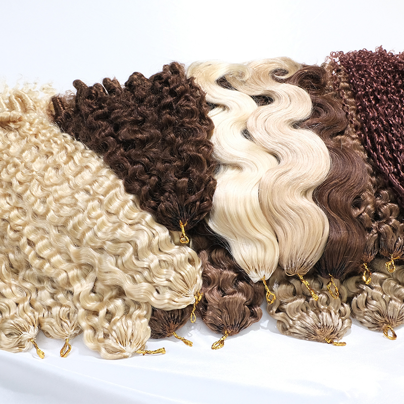 Colored Crochet Human Hair Extensions For Braids 100gram (80 Strings/PC）