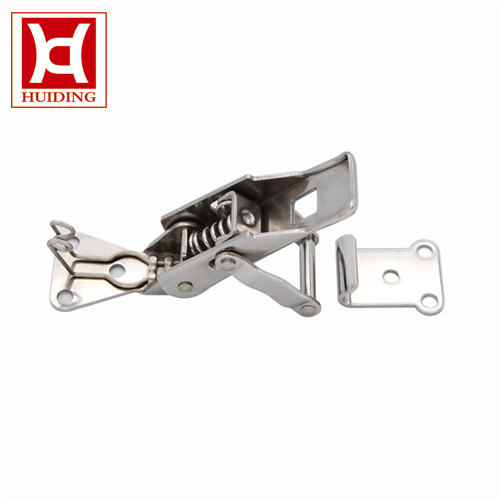 Stainless Steel Spring Loaded Draw Latch Heavy Spring Toggle Latch With Safety Catch