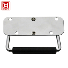 Stainless Steel Concealed Metal Handle For Tool Box with Mounting Plate