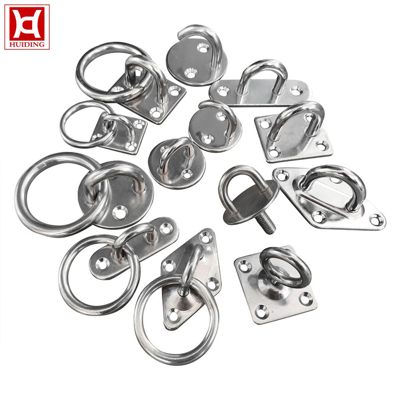 Hardware Stainless Steel Round Ring Diamond Pad Eye Plate