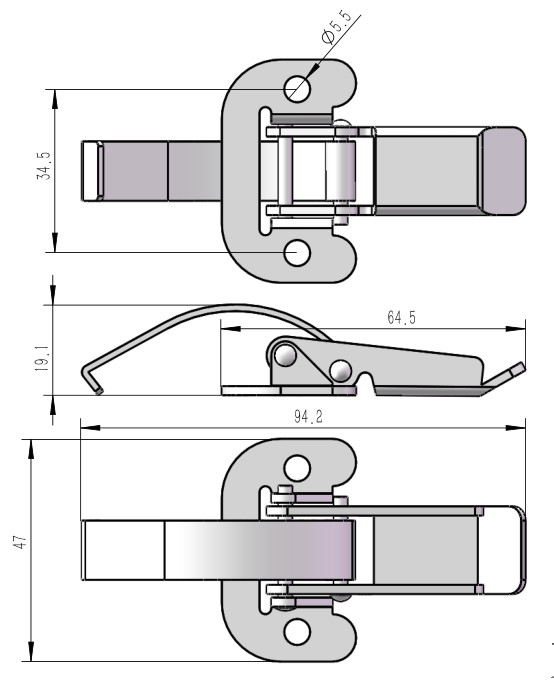 Stainless Steel Polished Machinery Catch Toggles