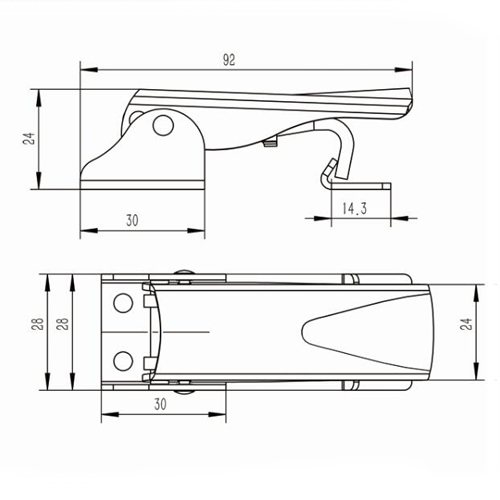 Stainless Steel Draw Latch/Adjustable Toggle Latch/Electropolished