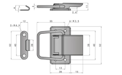 Stainless Steel Draw Latch Fastener Cabinet Toggle Latch