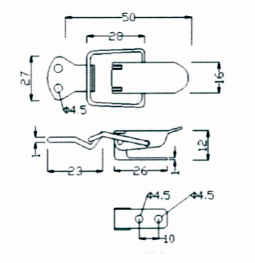 Small Metal Box Toggle Latches