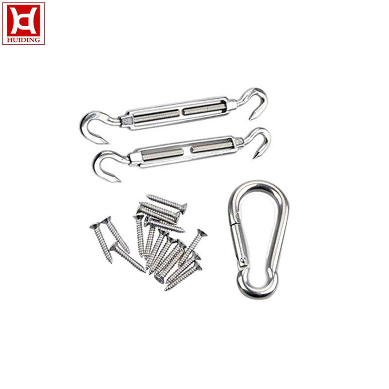 Stainless Steel Sun Shade Sail Hardware Kit Rectangle and Square Sun Shade Sail Installation Fittings