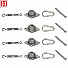 Stainless Steel Sun Shade Sail Hardware Kit Rectangle and Square Sun Shade Sail Installation Fittings