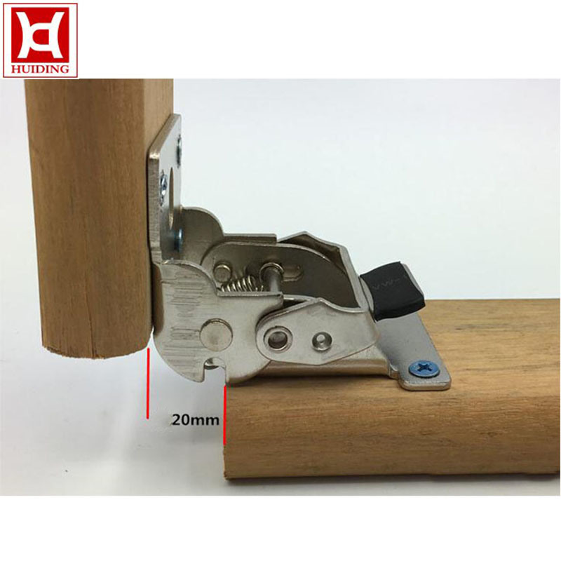 180 Degrees Self-Locking Folding Hinges for Extension Table Bed Feet