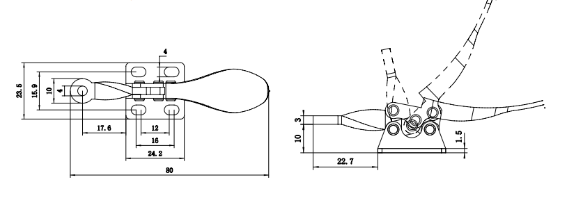 horizontal toggle clamp, toggle clamps