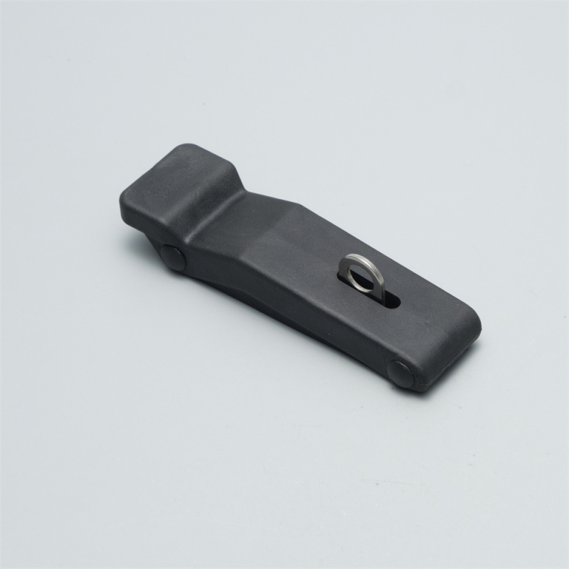 DK091G1 Black Rubber Draw Latch With Keyhole