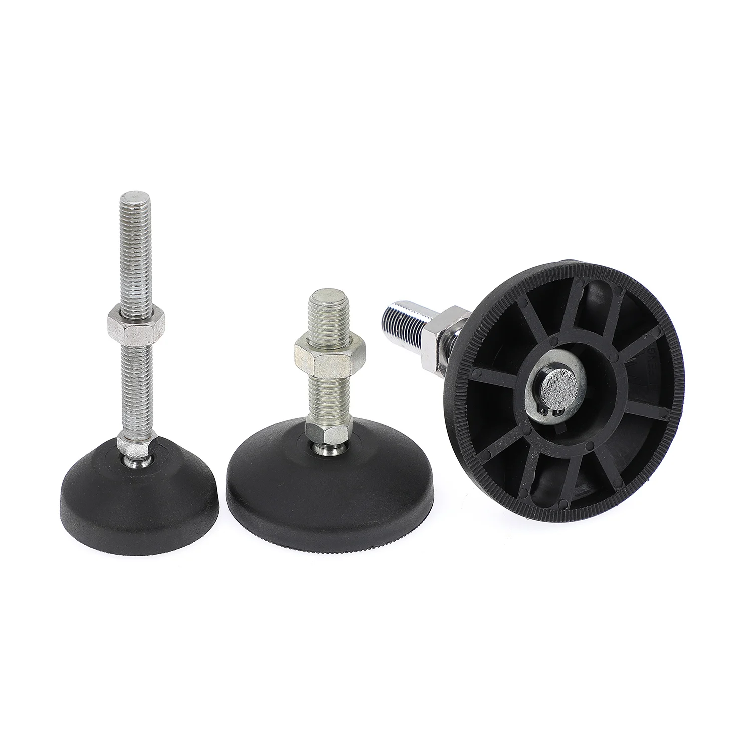Adjustable Leveling Feet for Machinery Equipment Furniture Cabinets Workbenches Racks Tables and Industrial Support Applications