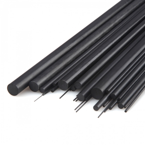2pcs Carbon Fiber Rods Length 500mm Dia 5mm~12mm