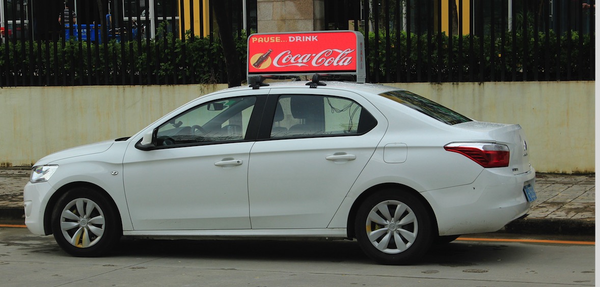 Sample taxi top LED display to Brazil