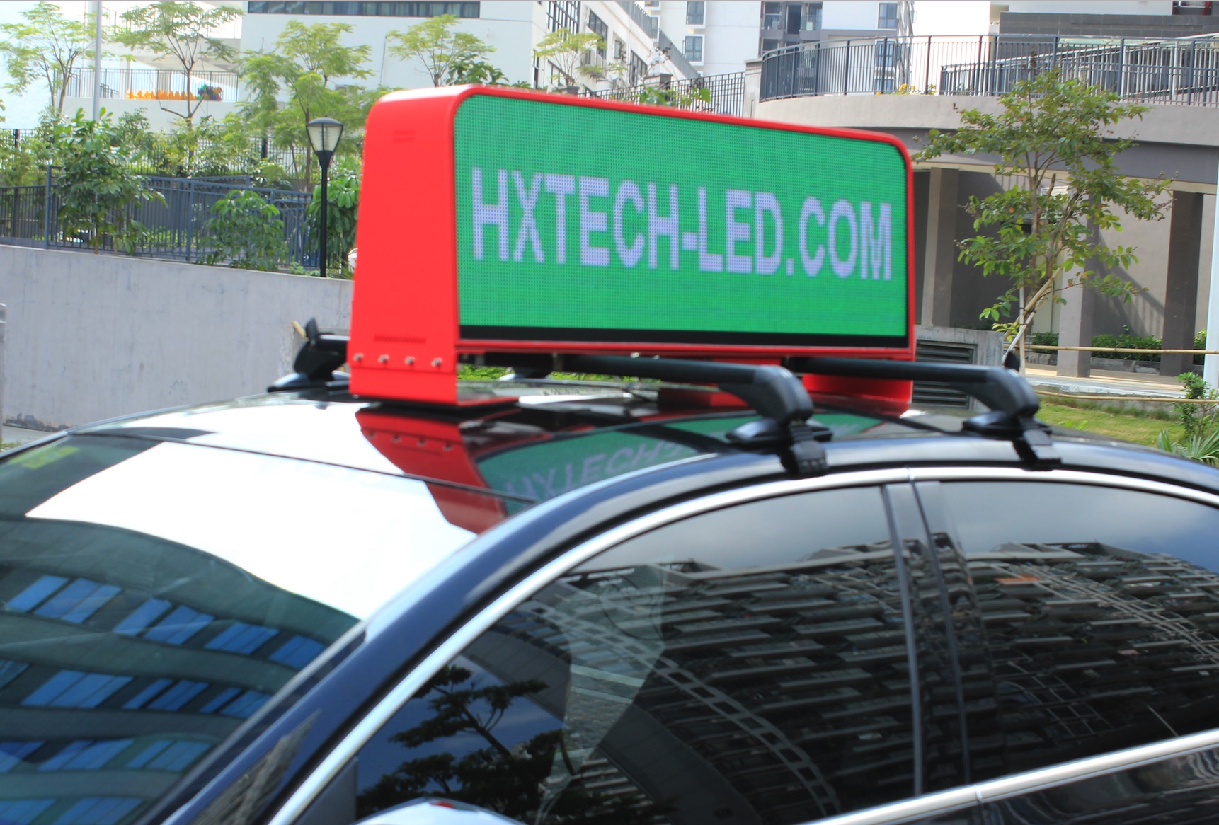 Sample red taxi top LED display to USA