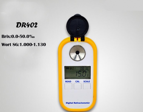 Digital refractometer for beer brewing