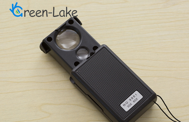 Pull Type Jewelry Magnifier with LED light Source 30X21mm,60X