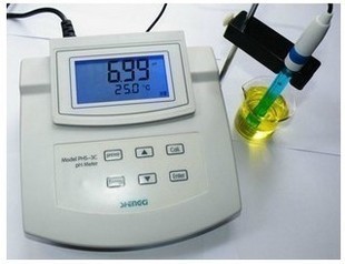 3 in 1 Bench Type digital PH meter/ mV meter/Temperature for aquarium 0.00-14.00pH,0 ~+_1800mV, PHS-3C