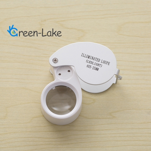 illuminated Jewelry magnifier & loupe 40X-25mm with LED light