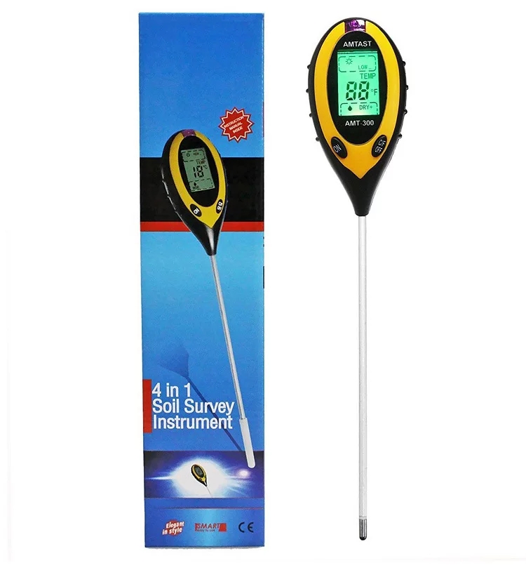 4 in 1 Digital Soil PH meter&soil Moisture meter&Temperature & Light meter,