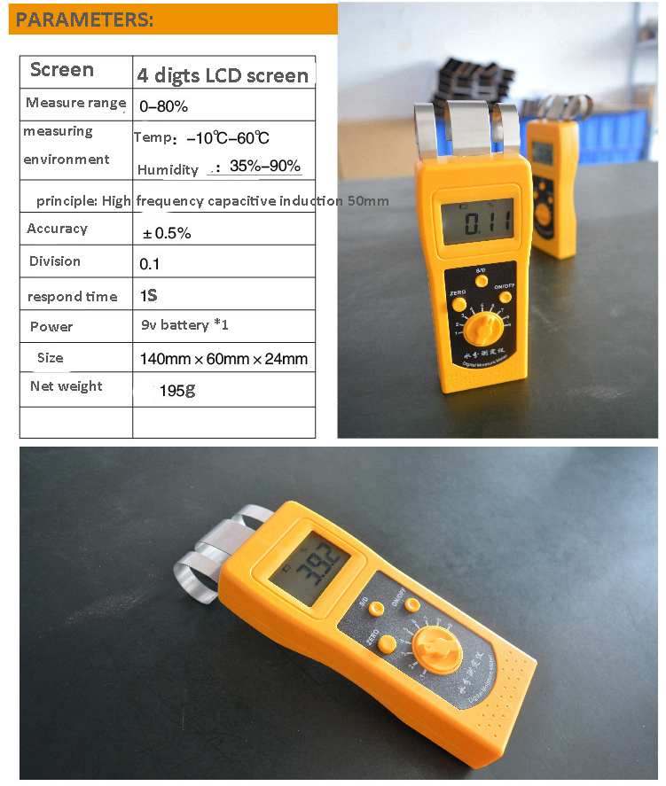 Wall and wall surface Concrete moisture meter humidity meter DM200C,