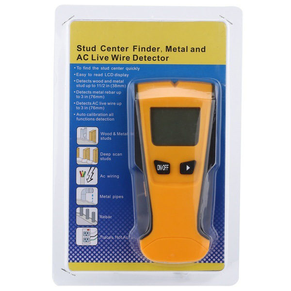 Handheld 3 in 1 Wall Scanner Wooden Center Stud Finder ...