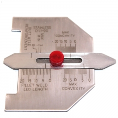 Automatic weld size gauge for accurate calibration of butt and fillet type welds