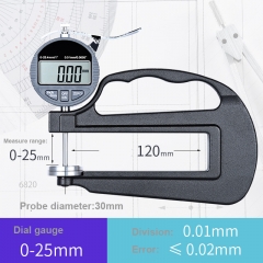 Digital thickness gauge meter deep throat micrometer 0-10mm 0-25mm different probe size