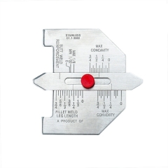 Automatic weld size gauge for accurate calibration of butt and fillet type welds