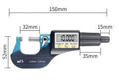 Digital Micrometer Outside Diameter 50-75mm/ 0.001 3 Buttons