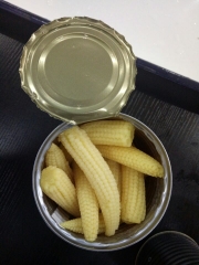 Canned baby corn cut