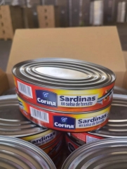 Canned sardines in tomato sauce/in oil/in brine