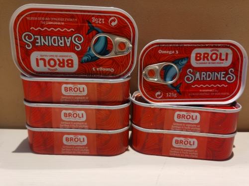 Canned sardines in oil 125g