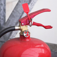 Plastic seals for fire extinguishers