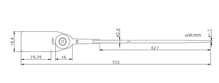 plastic lead seal CAD