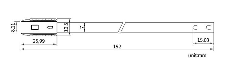 Superior quality best price security seal metal strap seal CAD