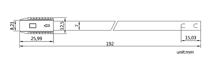 Superior quality best price security seal metal strap seal CAD