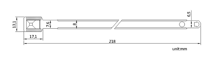 security Metal Strap Seal Metal Truck lock seal tag CAD