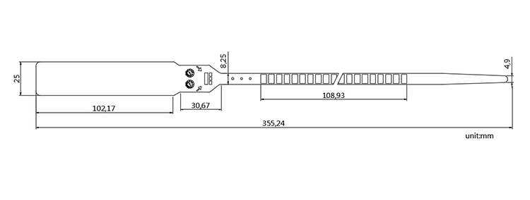 One Time Use Tear Off Plastic Security Seal for Transport CAD